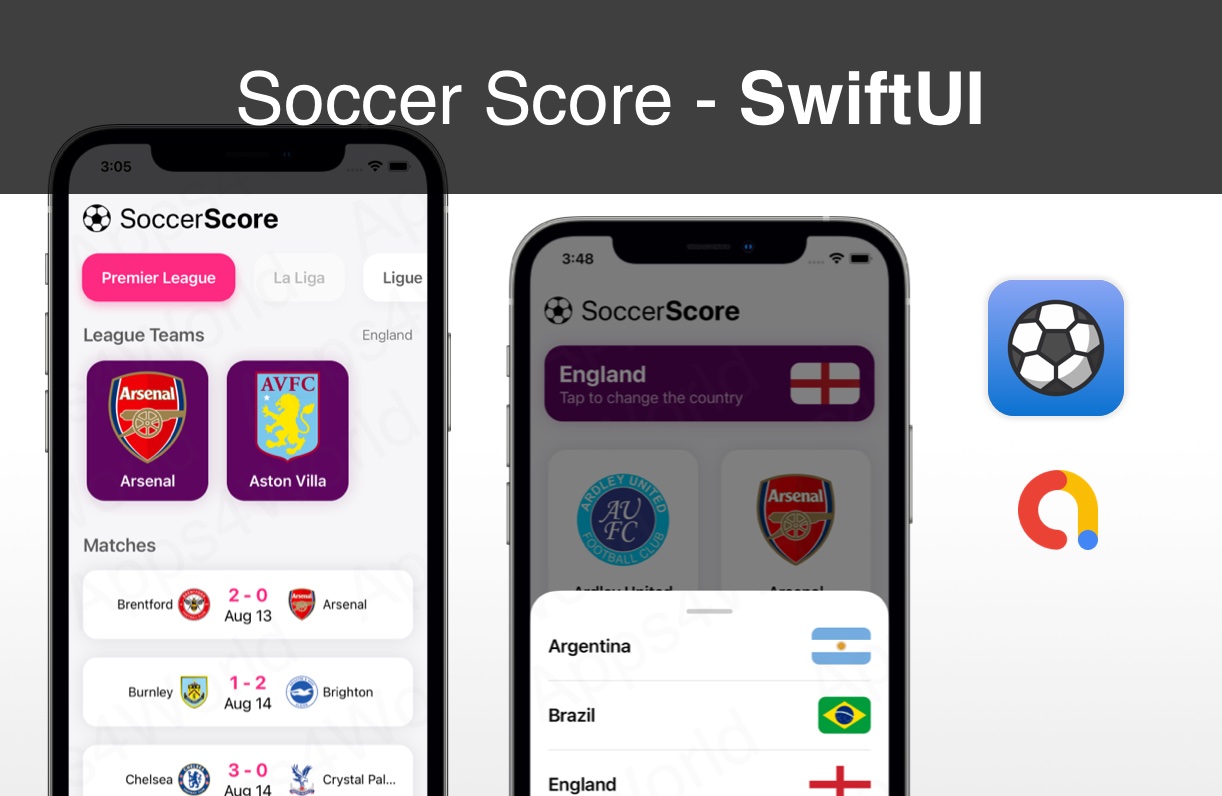 Soccer Score iOS app template